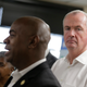 Newark Mayor Ras Baraka, left, with New Jersey Governor Phil Murphy to his right.